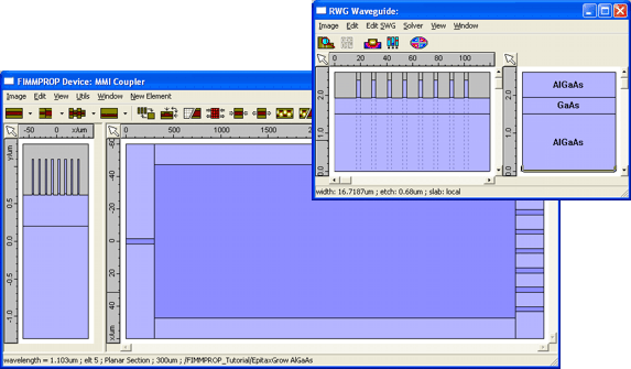 MMI Coupler: schematic view