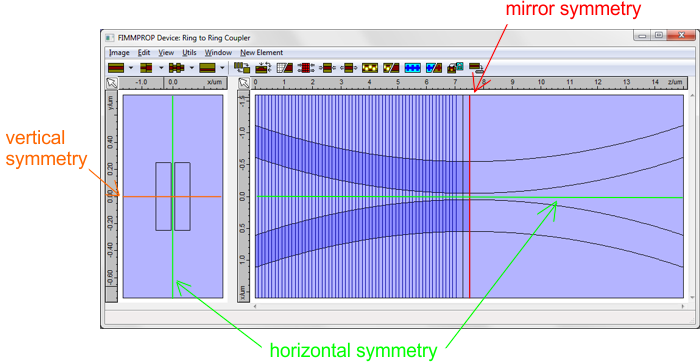 Taking advantage of symmetries in a taper