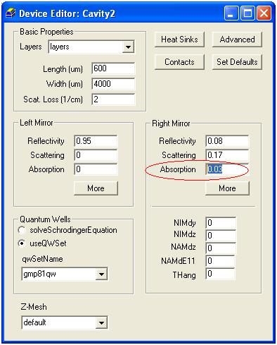 Defining absorption for lower reflectivity mirror