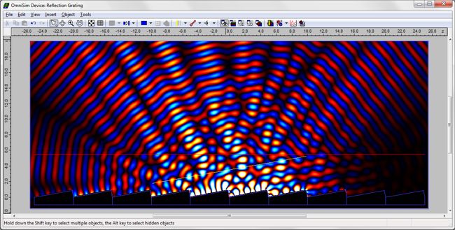 Nearfield profile of the diffraction grating