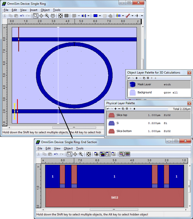 Coupled micro ring resonators