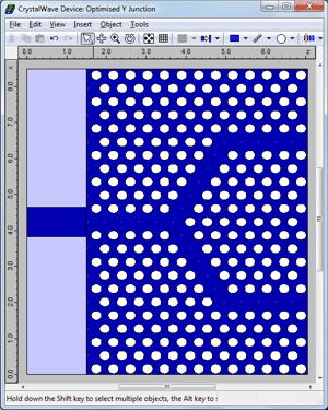 Photonic crystal waveguide layout