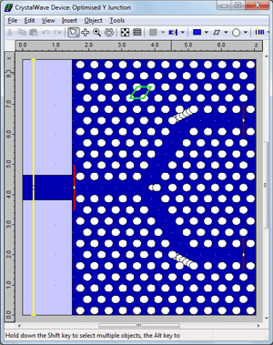 Photonic crystal waveguide layout