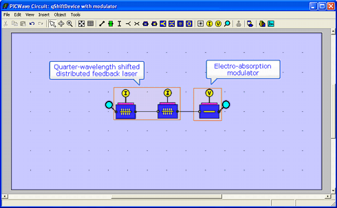 DFB laser and modulator in PICWave